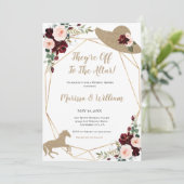 彼らは祭壇の競馬ウェディングシャワーに行く 招待状 (スタンド正面)