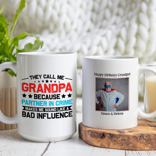 彼らは私おじいちゃんおじいちゃんおもしろい誕生日写真と呼ぶ コーヒーマグカップ