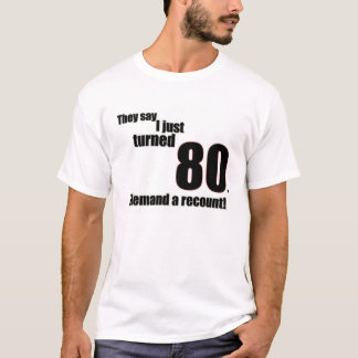 彼らは私がちょうど90を回したことを言います。 私は再集計を要求します! Tシャツ