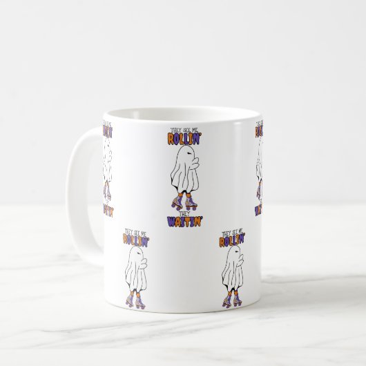 彼らは私が彼らのレトロ幽霊を放棄するのを見る コーヒーマグカップ (正面左)