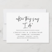 彼らは私が行うと言った後、ポストのブ結婚ランチの投資 招待状 (正面)