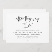 彼らは私が行うと言った後、ポストのブ結婚ランチの投資 招待状 (正面/裏面)