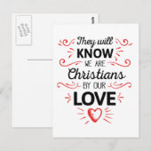 彼らは私たちが私たちの愛によってクリスチャンであることを知るだろう。 ポストカード (正面/裏面)