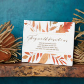 彼らは私たちの秋の記念結婚碑の横を歩く フォトプラーク (側面)