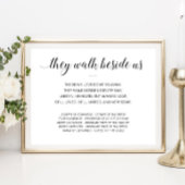 彼らは私たちの記念詩の名前の横を歩結婚く ポスター