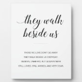 彼らは私たちの記念詩の横を歩結婚く フォトプラーク (正面)