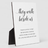 彼らは私たちの記念詩の横を歩結婚く フォトプラーク (側面)