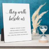 彼らは私たちの記念詩の横を歩結婚く フォトプラーク (側面)