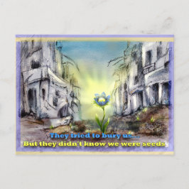 彼らは私たちを埋葬しようとした。でも私たちは種はがき ポストカード