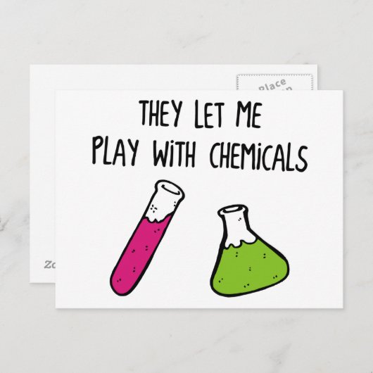 彼らは私に化学遊剤を与えてくれた ポストカード (正面/裏面)