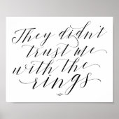 彼らは私のベアラプロセスのサインリングや輪を信頼しなかった ポスター (正面)