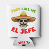 彼らは私をエル・ジェフェおもしろいスケルトンMのためにメキシコと呼ぶ 缶クーラー (裏面)