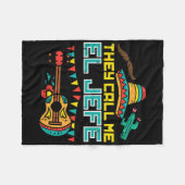 彼らは私をエル・ジェフェ・ギター・シンコ・デ・マヨミュージックボーと呼ぶ フリースブランケット (正面(横))