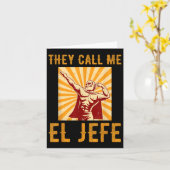 彼らは私をエルJefe自慢のボスジョークMexican Fiと呼ぶ カード (黄色い花)
