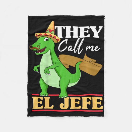 彼らは私をエルJefe Cinco De Mayo Dinosaurioと呼ぶ子供 フリースブランケット (正面)