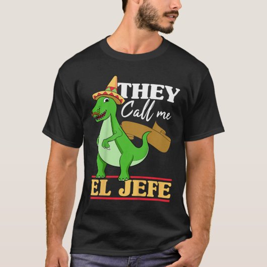 彼らは私をエルJefe Cinco De Mayo Dinosaurioと呼ぶ子供 Tシャツ (正面)