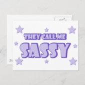 彼らは私をサッシーと呼ぶ ポストカード (正面/裏面)