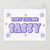 彼らは私をサッシーと呼ぶ ポストカード (正面)