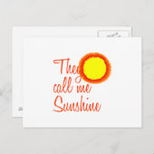 彼らは私をサンシャインと呼ぶ ポストカード (正面/裏面)
