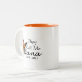 彼らは私をナナと電話します ツートーンマグカップ (正面左)