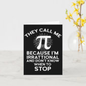 彼らは私をパイ数学おもしろいギーク先生3.14 Pi Daと呼ぶ カード (黄色い花)