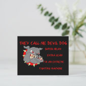 彼らは私を悪魔の犬と呼ぶUSMC ポストカード (スタンド正面)