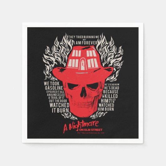 彼らは私を焼こうとした スタンダードカクテルナプキン (正面)