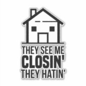 彼らは私を見る彼らは不動産の代理人を持っ実在ている シール (正面)