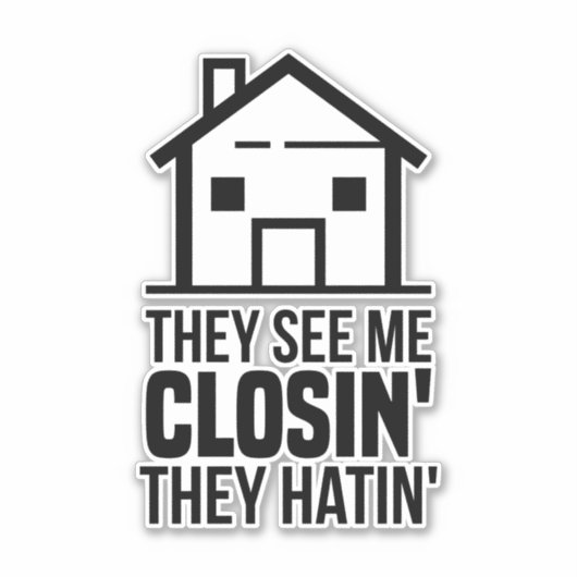 彼らは私を見る彼らは不動産の代理人を持っ実在ている シール (正面)