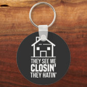 彼らは私を閉じる不動産仲介業者不動産業者を参照 キーホルダー (正面)