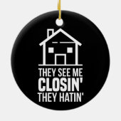 彼らは私を閉じる不動産仲介業者不動産業者を参照 セラミックオーナメント (裏面)