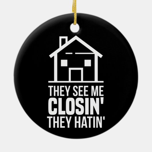 彼らは私を閉じる不動産仲介業者不動産業者を参照 セラミックオーナメント (裏面)