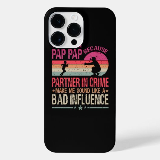 彼らは私をPap Papと呼ぶ犯罪のパートナー iPhoneケース (裏面)