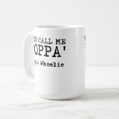 彼らは私をPoppaのWheelieの土のバイクのモトクロスのおもしろいと電話します コーヒーマグカップ (正面左)