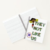 彼らは米国チアリーダーグリーン文字が好きではない ノートブック (内部)