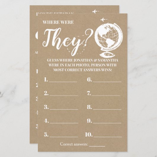 彼らは素朴なシャワーのバイリンガルゲームはどこにいた (正面/裏面)