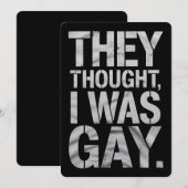 彼らは考え私がゲイLGBTQプライドの同盟国だった 招待状 (正面/裏面)