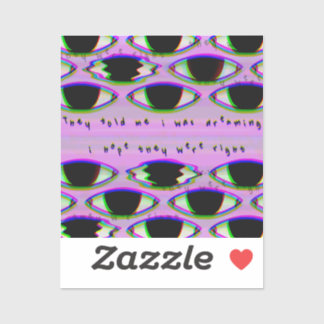 彼らは見ている – 輝くDreamcoreステッカー シール