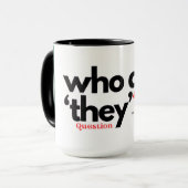 彼らは誰だ？-英語 マグカップ (正面左)