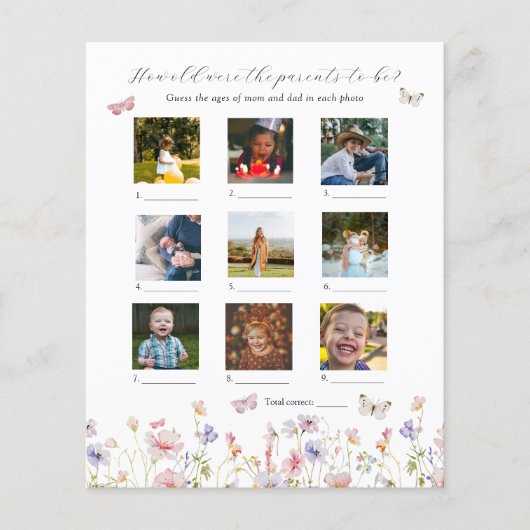 彼らは赤ちゃんシャワーのゲームをいくつだった (正面)