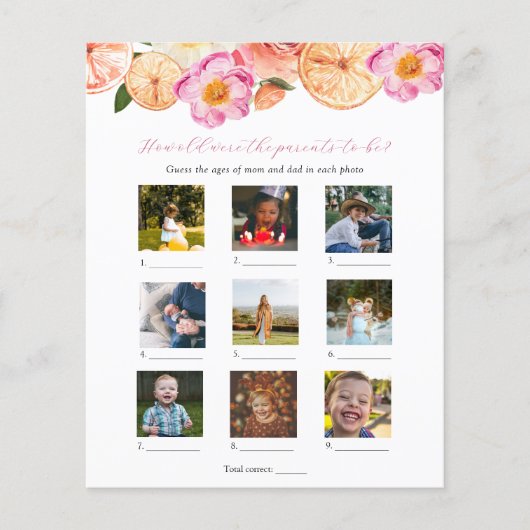 彼らは赤ちゃんシャワーのゲームをいくつだった (正面)