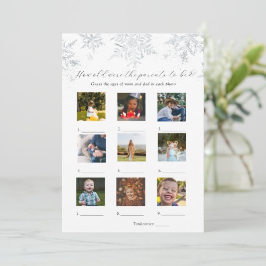 彼らは赤ちゃんシャワーのゲームカードの年齢 招待状 (スタンド正面)