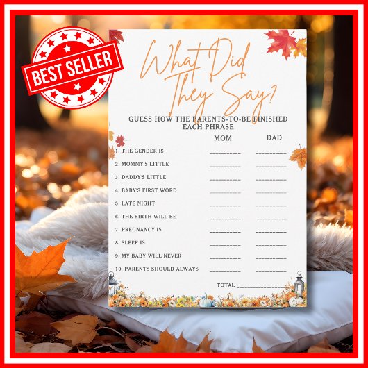 彼らは赤ちゃんシャワーのゲーム小さなかぼちゃと言った 招待状