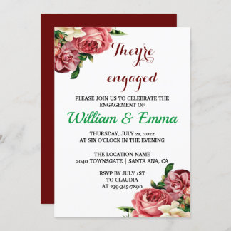 彼らは赤面婚約したバラフローラ婚約 案内状