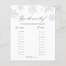 彼らは雪の結晶の赤ちゃんシャワーのゲームをいくつだった