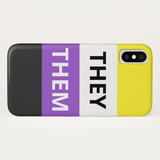 彼らは非バイナリのCase-MateかろうじてiPhone X Case-Mate iPhoneケース (裏面(横))