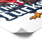 彼らは食べの七面鳥おもしろいで感謝祭を作る ポスター (角)