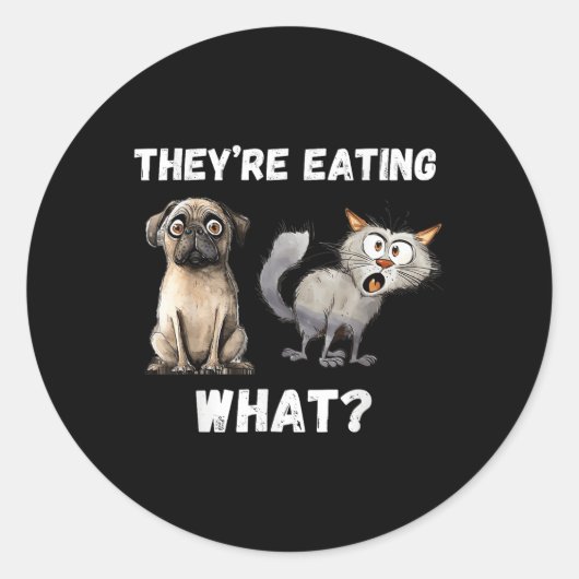彼らは食べの猫だ食べ。 ラウンドシール (正面)