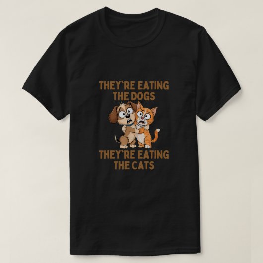彼らは食べの猫だ食べ Tシャツ (デザイン正面)