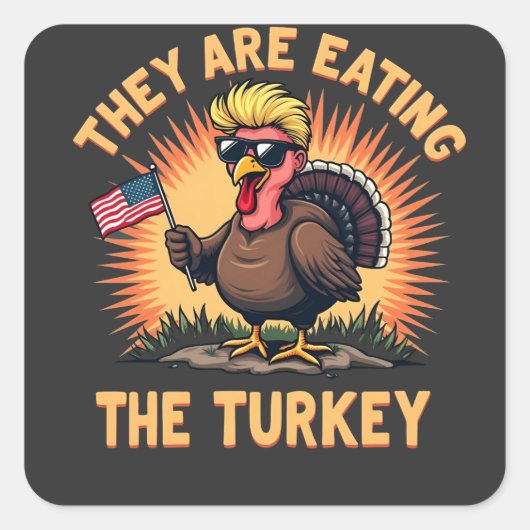 彼らは食べトルコのトランプのヴァンスだ スクエアシール (正面)